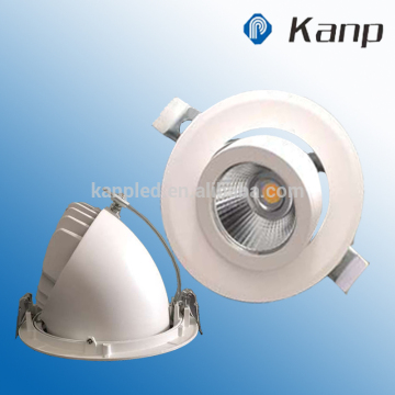 9W White Recessed Aluminum Body Gimbal Moving Head COB Ceiling Spotlight