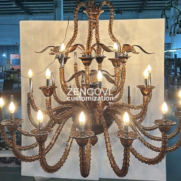 ZENGOVL Luxury Glass Lights - Champagne Glass Lamp for Hotel and Home Decor