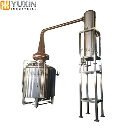 Stainless Steel & Copper Wine Brandy Still Distiller Gin Distillery Equipment for Sale