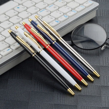 Luxury Metallic Gold Clip Hotel Pens with Custom Logo