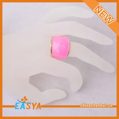 2015 Wholesale Jewellery Wide Enamel 14K Gold Ring Design