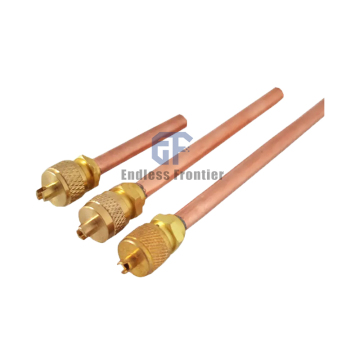 1/4 Inch Size 0.35mm Thick Refrigeration Copper Charging Valve