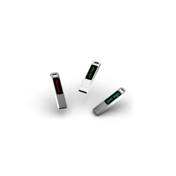JX Hot Sale LR-M7 LED Light Metal USB Flash Drive 128GB 3.0 with Customized LED Logo