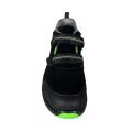 Black Microfiber Green Mesh Safety Shoes