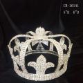 Fashion full round pageant crowns for king