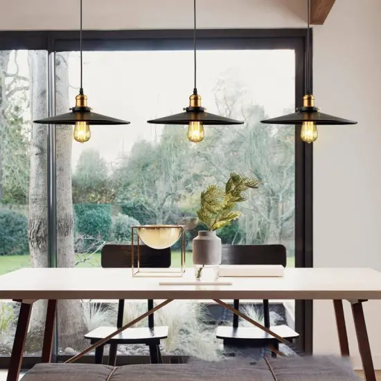 Industrial Vintage Pendant Light, Retro Dining Room Chandelier with E27 Bulb