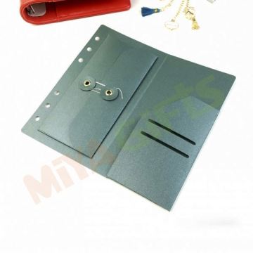 Mint and White Glitter Binder Pouch for Planner Inserts
