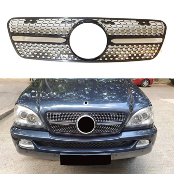 ABS Star Diamond Style Front Stoßfänger Kühlergrill für Mercedes Benz ML Klasse W163 1998-2004 ML320 ML350 ML430