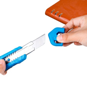 Coltello da utilità a lama retrattile blu con manico in plastica - coltello da taglio di carta di sicurezza Weibo