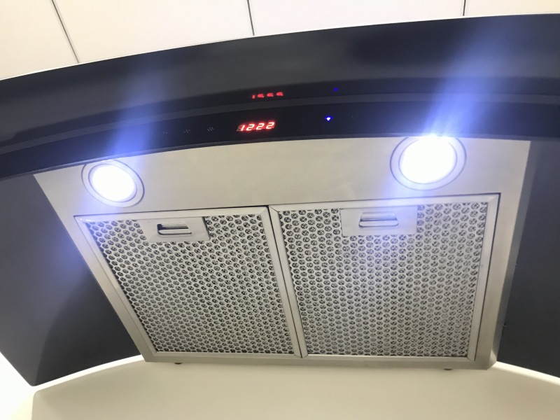 Fashionable hand sensor switch range hood big suction power copper motor kitchen use modern chimney range hood