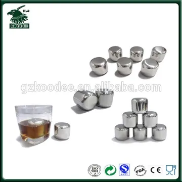 China wholesale reusable ice cubes for drink /Cooling stone for bar/BPA Free stainless steel reusable ice cubes