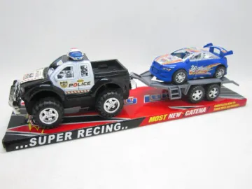 FRICTION POLICE CAR WITH PULL BACK RACING CAR