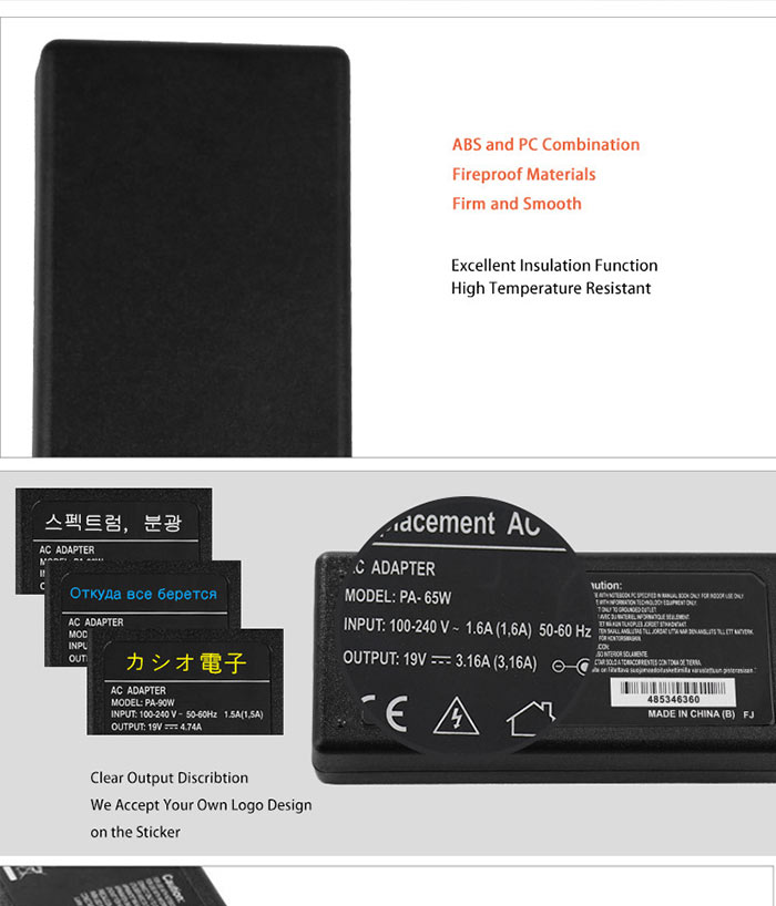 19v 3.16a Ac power adapter for Samsung