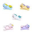 3D Resin Unicorn Miniature Cartoon Animal Figurines Fairy Garden Toys Keychain DIY Art Decor