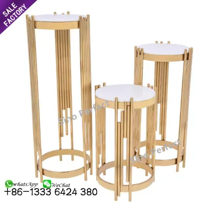Sino Perfect Promotion Gold Decorate Wedding Cake Table