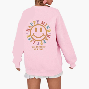 Women Oversized Smile Pullover Jacket