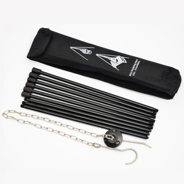 Wholesale Portable Outdoor Camping Picnic Hanging Tripod Grill Fire Iron Cast Campfire