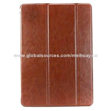 Leather Sleeve Case for iPad, with Three Folds