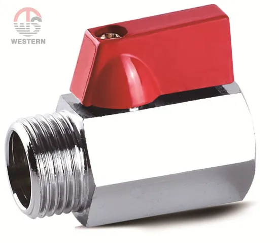 china good quality Chrome Plated Manual BSP NPT Thread Brass  3/8 1/4 npt mini air stop ball valve mini