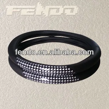 unique fabric durable leather steering wheel covers