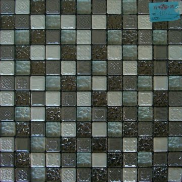 Classical Style Glass Mosaic Mix Stone FLY021