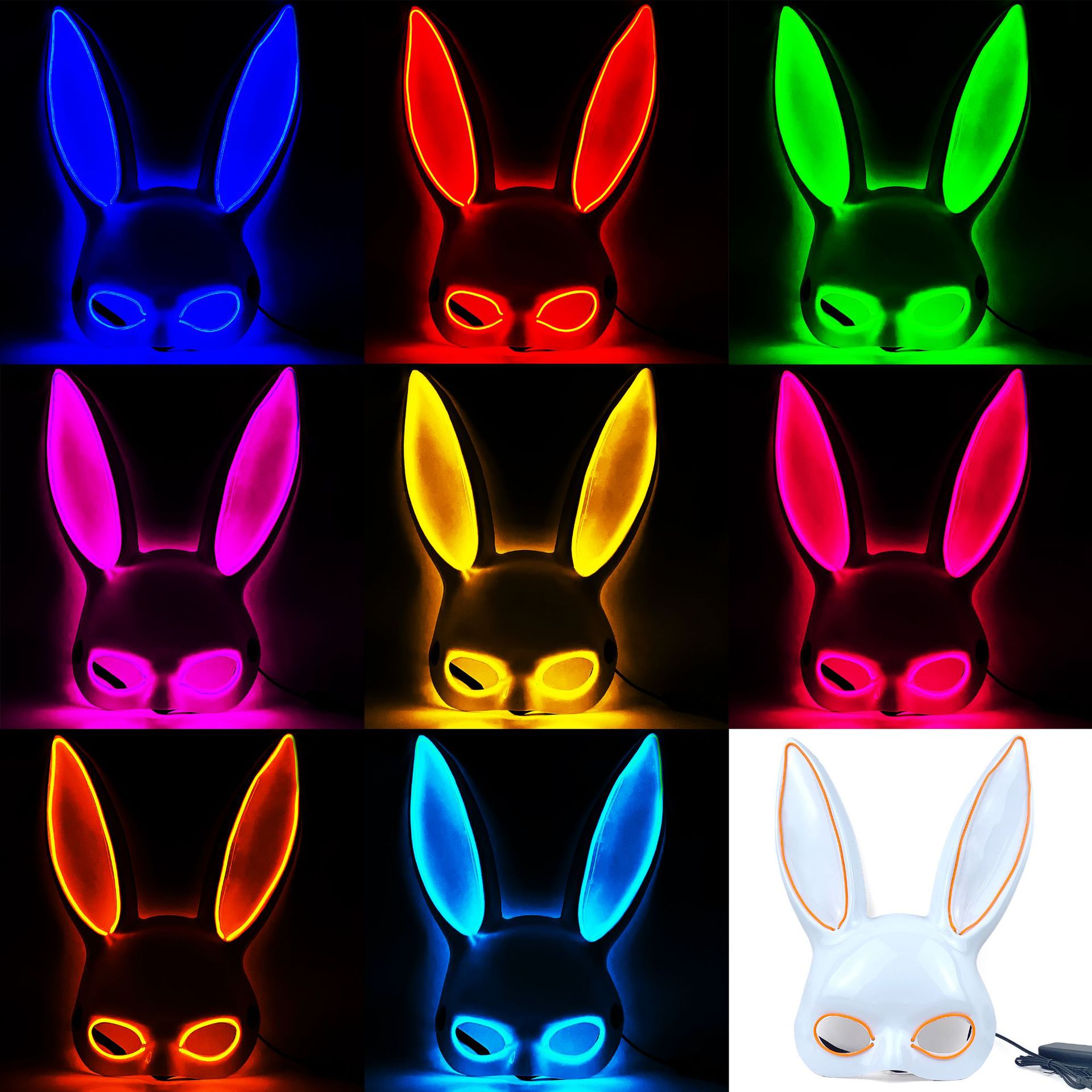 LED Light Animal Mask Club Photo Accessory