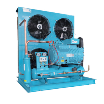 Efficient Refrigeration System: Block Ice Maker, Blast Freezer, and Condensing Unit with Evaporator