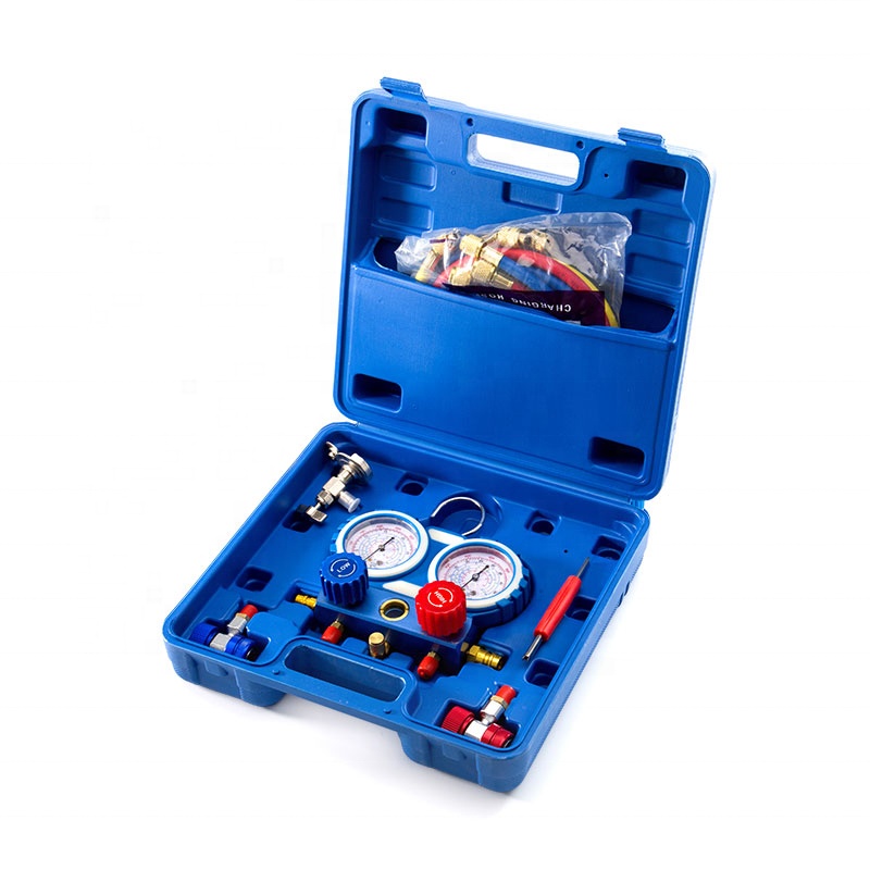 CT-536 ALD ALUMINUM MANIFOLD GAUGE SET HVAC SYSTEM AUTO AIR CONDITIONER AC CHARGING R134A R502 R410A R404 Harga