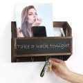 Wall Letter Organizer with Chalkboard-Surface and Key-Hooks