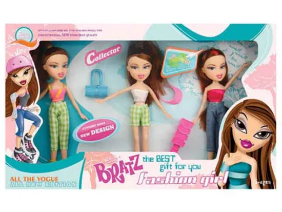BRATZ DOLL(3PCS)+HAT+BAG