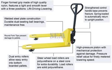 5500 Lbs Capacity Maintenace Free High-pressure Piston Hand Pallet Jack(pj27-48)