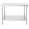 stainless steel work table with over shelf