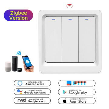LEDEAST DS-112-3 बटन दीवार स्विच Zigbee स्मार्ट लाइट स्विच