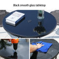 Black Tempered Glass Large Table