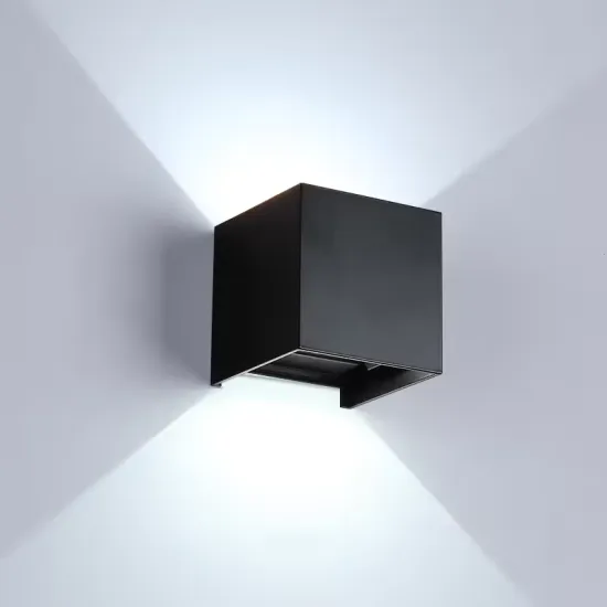 Up and Down Waterproof IP65 Cube 12W LED Wall Lamp: Aluminum Adjustable Decoration for Garden, Porch Lighting