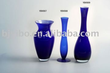 Blue glass vase