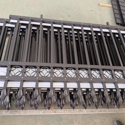 Modern Aluminum Balcony Guardrail with Graphic Design Fence