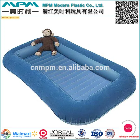 EN71 standard soft flocking inflatable baby mattress, inflatable kids mattress