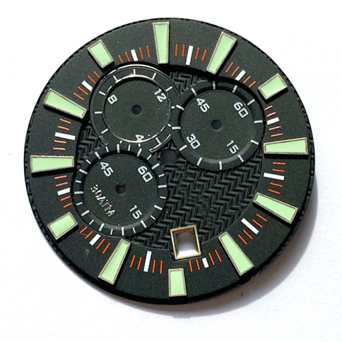 Reloj cronógrafo en relieve dial para el reloj del hombre