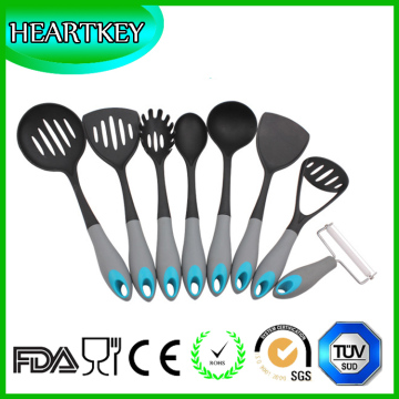Kitchen Utensil Set. Quality Silicone Cooking Set of 6. Hygienic, Durable, Non-stick, and High Temp Cooking Utensils. Includes a
