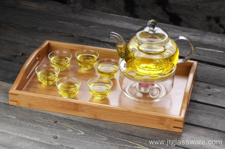 800ml Handmade High Borosilicate Glass Teapot Set