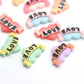 17 * 26 MM Pastel bricolage lettre amour résine coeur accessoires enfants dos plat Scrapbooking cheveux arc réfrigérateur aimant décoration bijoux