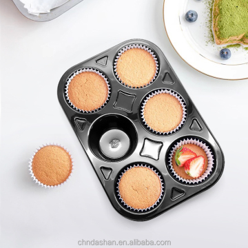 Disposable Plastic CPET 6 Compartment Microwave Oven Safe Food Container for Baking Muffins