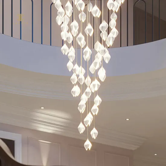 Petal creative chandelier light luxury long crystal chandelier ceiling decoration chandelier