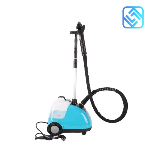 Vaporizador portátil vertical azul para roupas a vapor