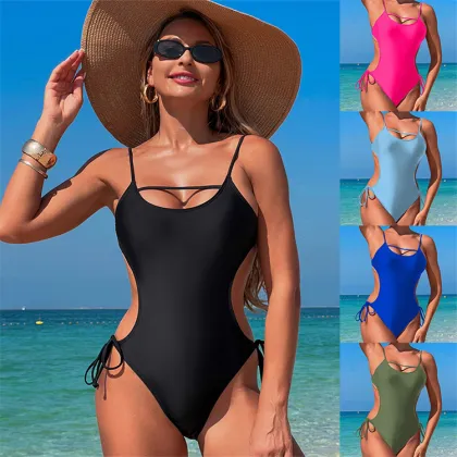 2025 Women's High-End Backless One-Piece Swimsuit