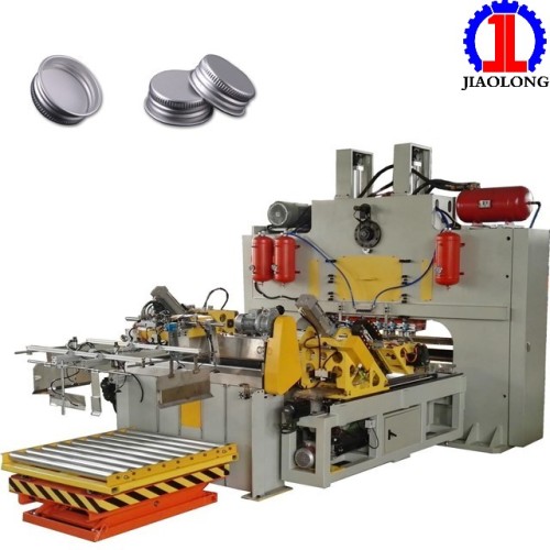 Automatic metal whisky mescal wine bottle cap making machine production line