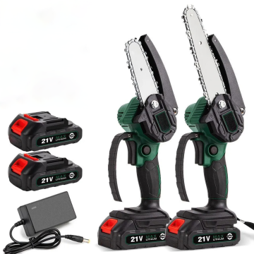 F.EASY.D Mini Cordless 6 Inch Electric Chainsaw with Auto-Oiler and 2 Batteries