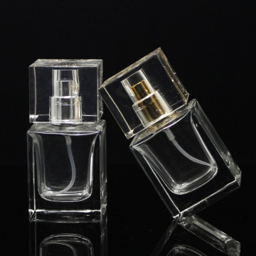 30ml clear rectangular perfume glass spray bottle beauty cosmetics glass jar