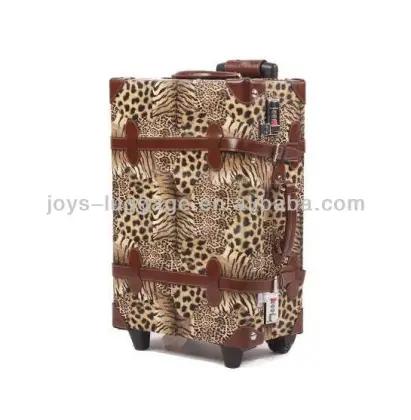 JW-141509- leopard-printing vintage luggage sets
